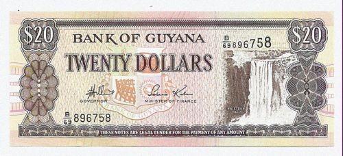 Gajana.  20 dolerų ( 1989 - 1992 ? ) UNC